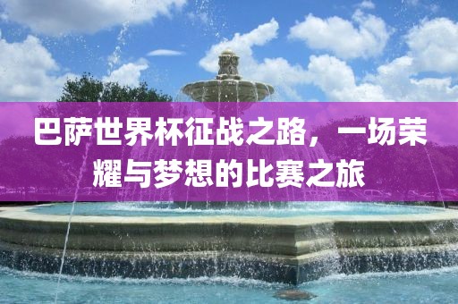 巴萨世界杯征战之路，一场荣耀与梦想的比赛之旅