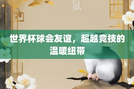 世界杯球会友谊，超越竞技的温暖纽带眉山市正发家政服务有限公司