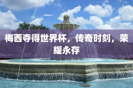 梅西夺得世界杯，传奇时刻，荣耀永存眉山市正发家政服务有限公司