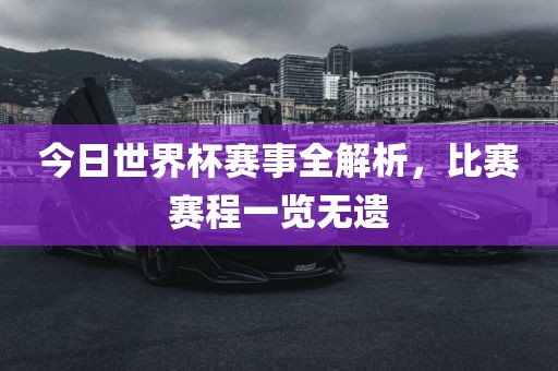 今日世界杯赛事全解析，比赛赛程一览无遗