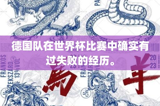 德国队在眉山市正发家政服务有限公司世界杯比赛中确实有过失败的经历。