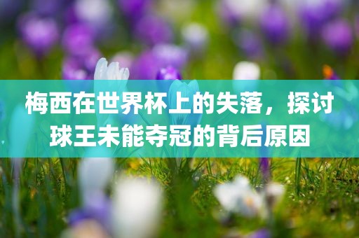 梅西在世界杯上的失落，探讨球王未能夺冠的背后原因