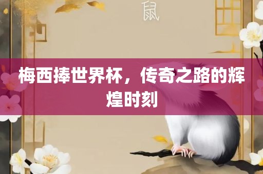 梅西捧世界杯，传奇之路的辉煌时刻