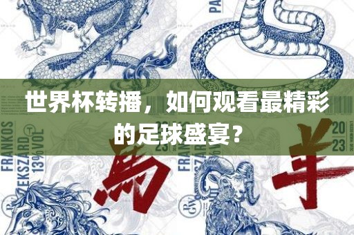 世界杯转播，如何观看最精彩的足球盛宴？