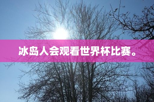冰岛人会观看世界杯比赛。