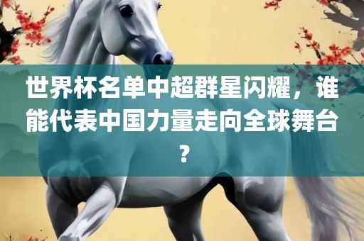 世界杯名单中超群星闪耀，谁能代表中国力量走向全球舞台？