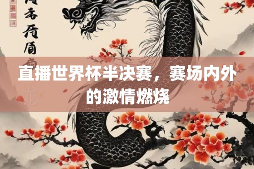 直播世界杯半决赛，赛场内外的激情燃烧