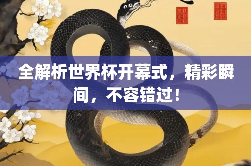 全解析世界杯开幕式，精彩瞬间，不容错过！