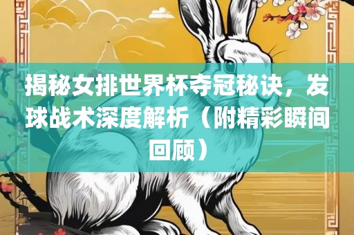 揭秘女排世界杯夺冠秘诀，发球战术深度解析（附精彩瞬间回顾）