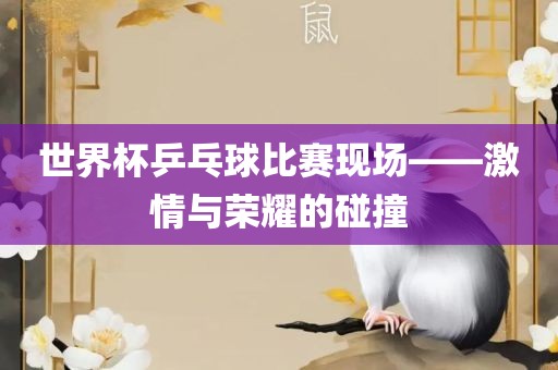 世界杯乒乓球比赛现场——激情与荣耀的碰撞