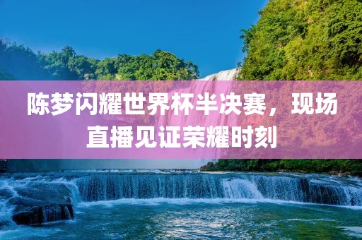 陈梦闪耀世界杯半决赛，现场直播见证荣耀时刻