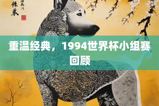 重温经典，1994世界杯小组赛回顾