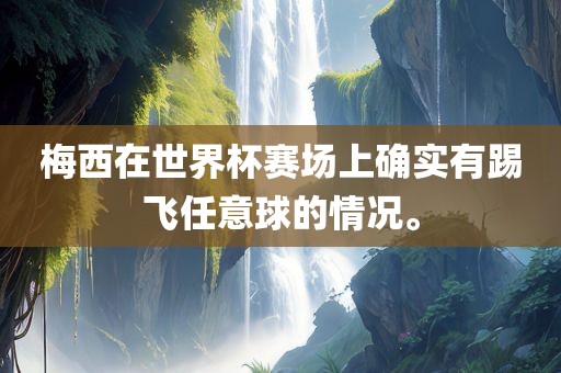 梅西在世界杯赛场上确实有踢飞任意球的情况。