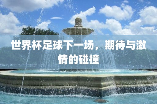 世界杯足球下一场，期待与激情的碰撞