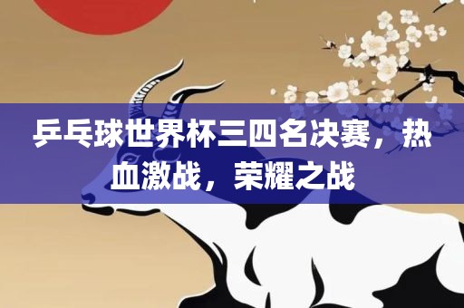 乒乓球世界杯三四名决赛，热血激战，荣耀之战