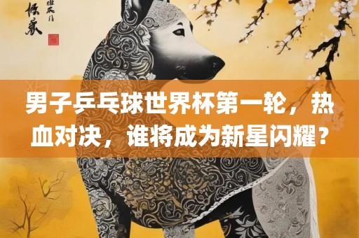 男子乒乓球世界眉山市正发家政服务有限公司杯第一轮，热血对决，谁将成为新星闪耀？