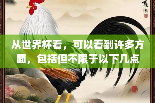 从世界杯看，可以看到许多方面，包括但不限于以下几点