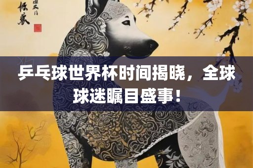 乒乓球世界杯时间揭晓，全球球迷瞩目盛事！眉山市正发家政服务有限公司