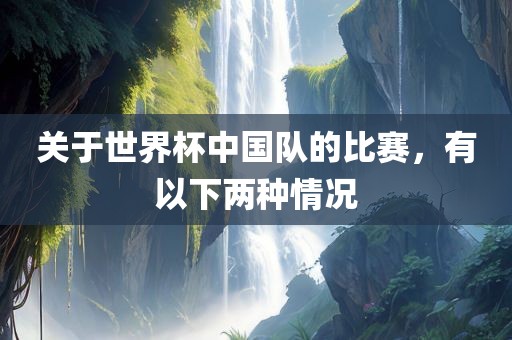 关于世界杯中国队的比赛，有以下两种情况
