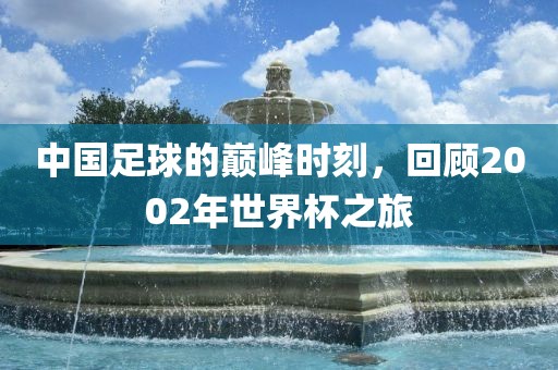中国足球的巅峰时刻，回顾2002年世界杯之旅