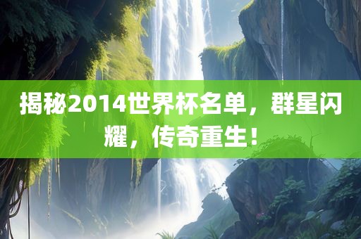 揭秘2014世界杯名单，群星闪耀，传奇重生！