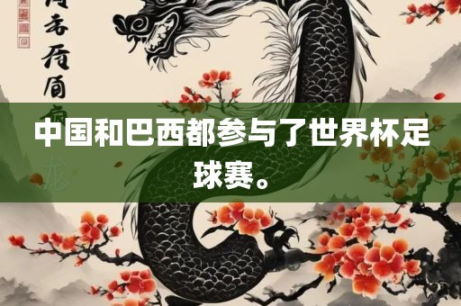 中国和巴西都参与了世界杯足球赛。