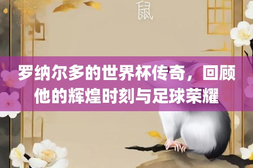 罗纳尔多的世界杯传奇，回顾他的辉煌时刻与足球荣耀