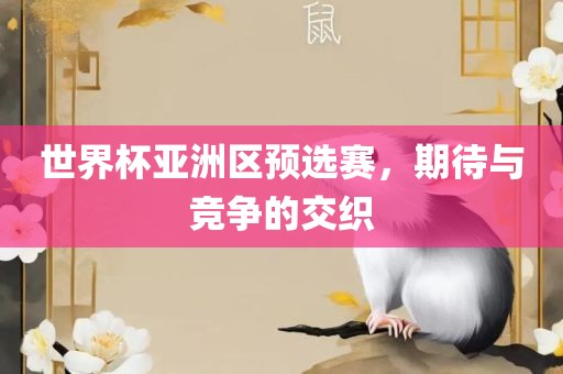 世界杯亚洲区预选赛，期待与竞争的交织