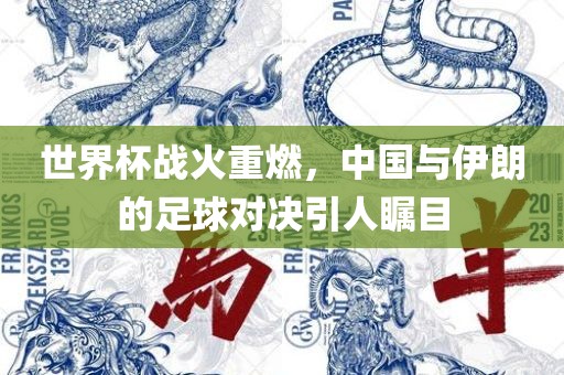 世界杯战火重燃，中国与伊朗的足球对决引人瞩目