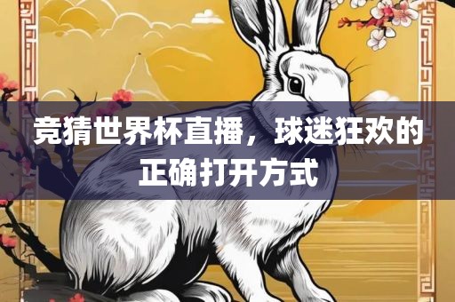 竞猜世界杯直播，球迷狂欢的正确打开方式