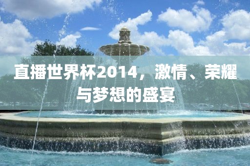 直播世界杯2014，激情、荣耀与梦想的盛宴