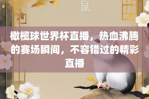 橄榄球世界杯直播，热血沸腾的赛场瞬间，不容错过的精彩直播