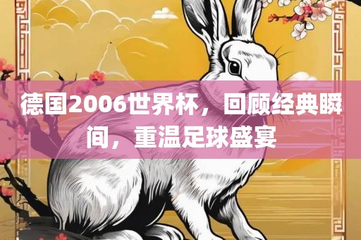 德国2006世界杯，回顾经典瞬间，重温足球盛宴