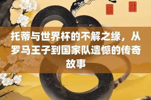 托蒂与世界杯的不解之缘，从罗马王子到国家队遗憾的传奇故事
