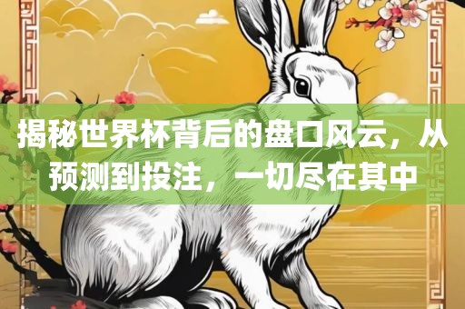 揭秘世界杯背后的盘口风云，从预测到投注，一切尽在其中
