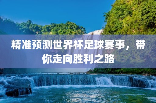 精准预测世界杯足球赛事，带你走向胜利之路