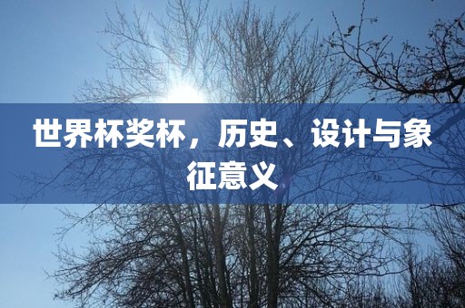 世界杯奖杯，历史、设计与象征意义