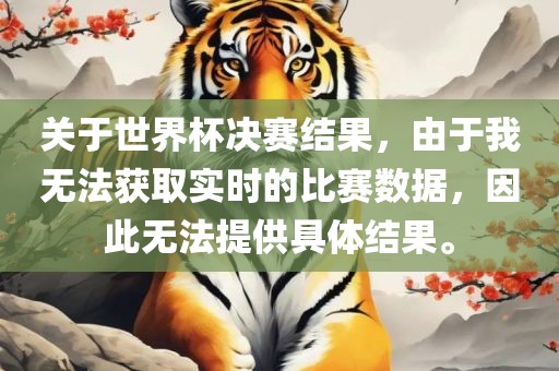 关于世界杯决赛结果，由于我无法获取实时的比赛数据，因此无法提供具体结果。眉山市正发家政服务有限公司