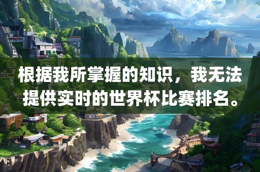 根据我所掌握的知识，我无法提供实时的世界杯比赛排名。眉山市正发家政服务有限公司
