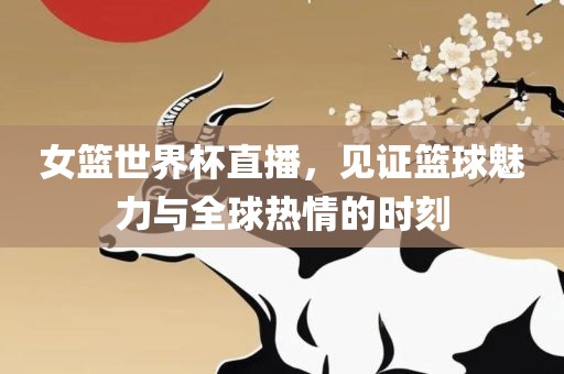 女篮世界杯直播，见证篮球魅力与全球热情的时刻