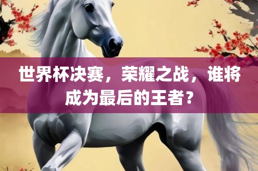 世界杯决赛，荣耀之战，谁将成为最后的王者？