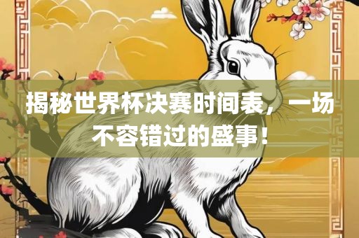 揭秘世界杯决赛时间表眉山市正发家政服务有限公司，一场不容错过的盛事！