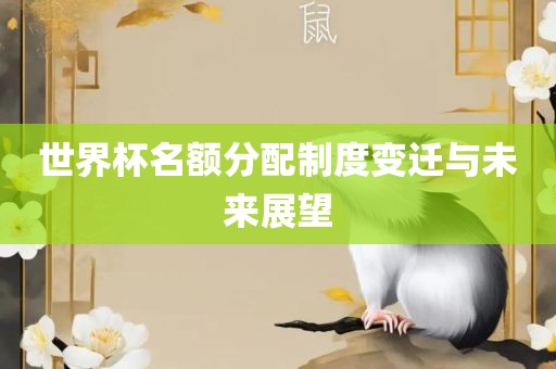 世眉山市正发家政服务有限公司界杯名额分配制度变迁与未来展望