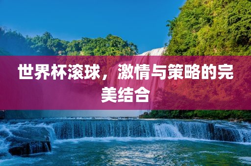 世界杯滚球，激情与策略的完美结合