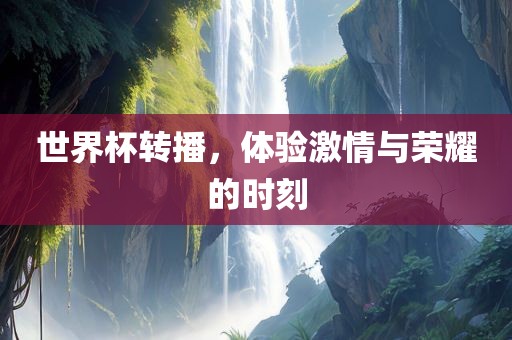 世界杯转播，体验激情与荣耀的时刻
