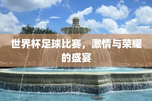 世界杯足球比赛，激情与荣耀的盛宴眉山市正发家政服务有限公司