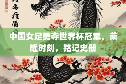 中国女足勇夺世界杯冠军，荣耀时刻，铭记史册眉山市正发家政服务有限公司