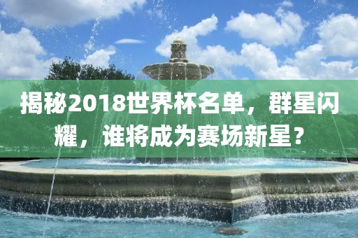 揭秘2018世界杯名单，群星闪耀，谁将成为赛场新星？眉山市正发家政服务有限公司