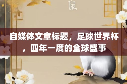 自媒体文章标题，足球世界杯，四年一度的全球盛事眉山市正发家政服务有限公司