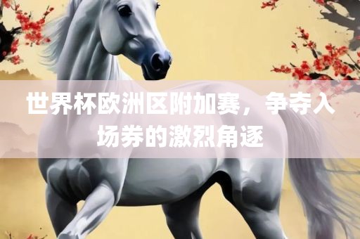 世界杯欧洲区附加赛，争夺入场券的激烈角逐